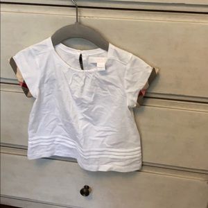 Burberry shirt w signature trim on sleeves